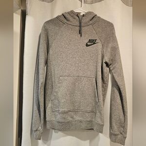 Nike Women's Heather Gray Pullover Hoodie Cowl Neck